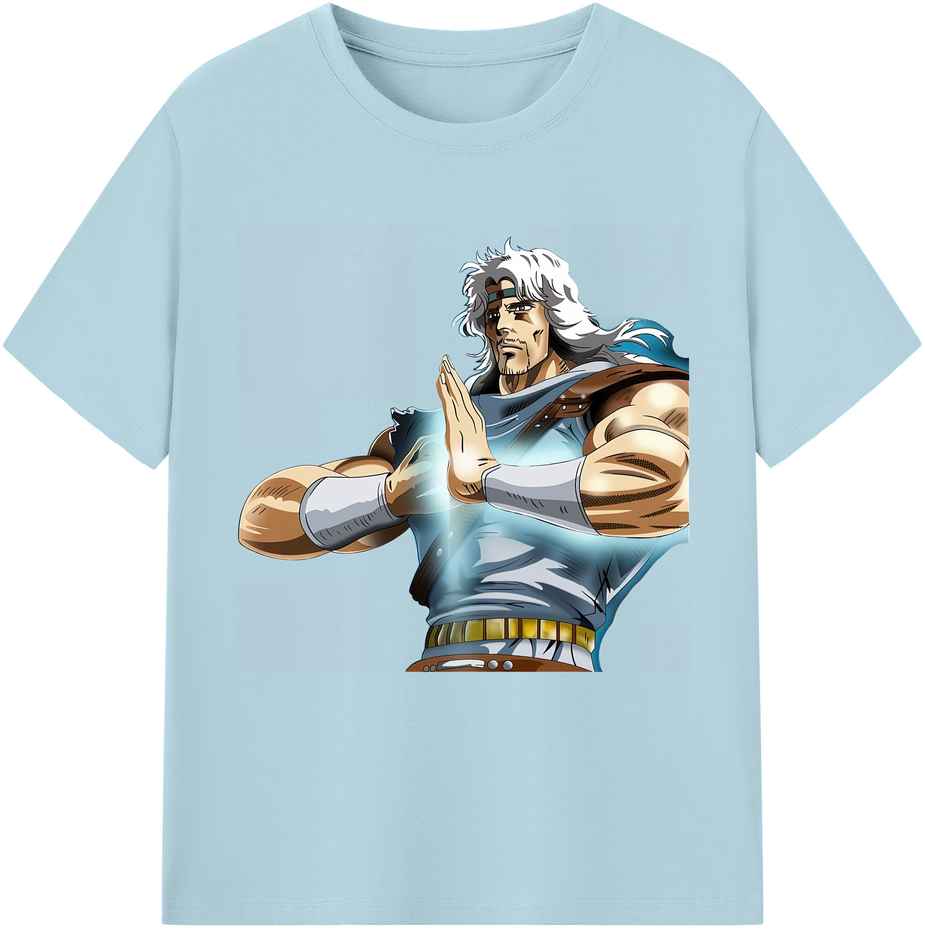 （画像用） 北斗の拳 Fist of the North Star 綿100％半袖Tシャツ（フロントプリント）